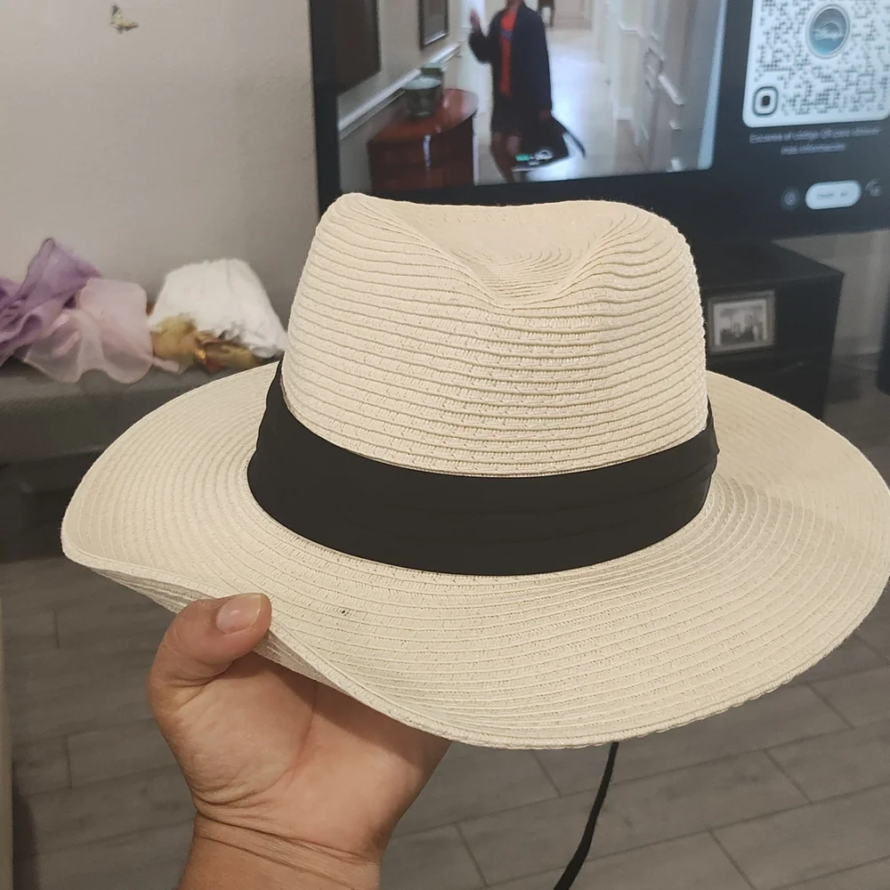 Classic Cream Fedora with Black Band